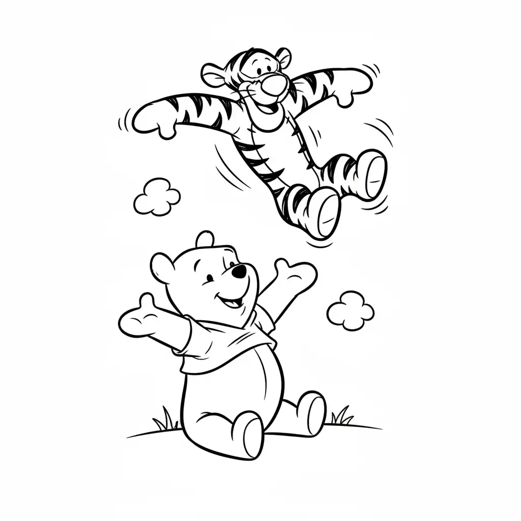 Winnie Pooh para colorear para niño de 10 años