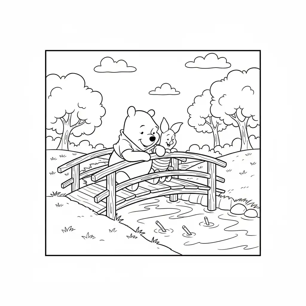 Winnie Pooh para colorear para imprimir pdf