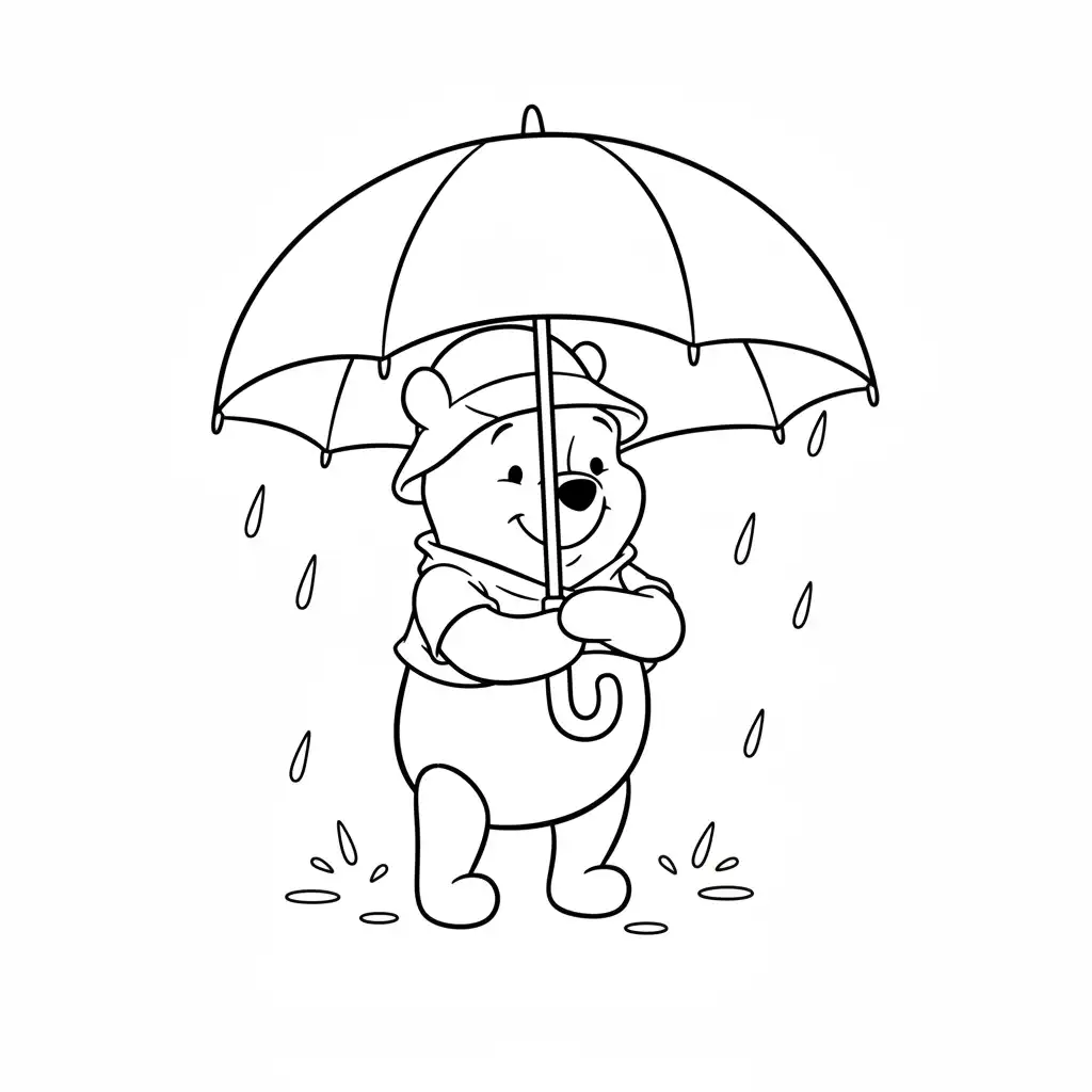 Winnie Pooh para colorear para imprimir para niño de 2 años