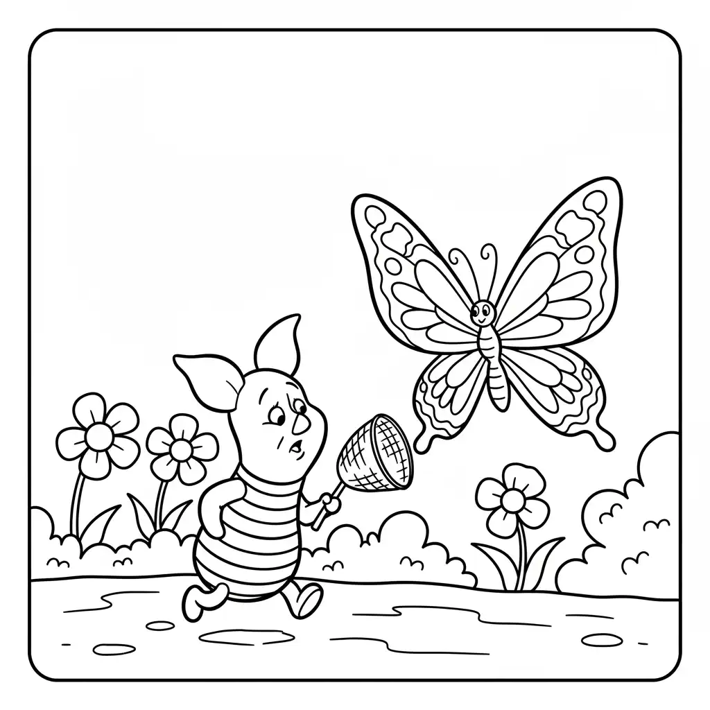 Winnie Pooh para colorear gratis para niños 1