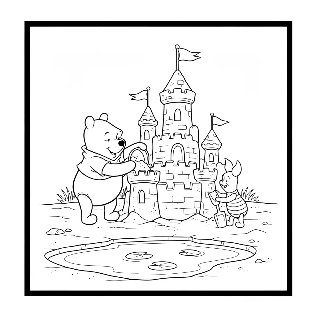 Winnie Pooh para colorear para imprimir para niño de 10 años 1