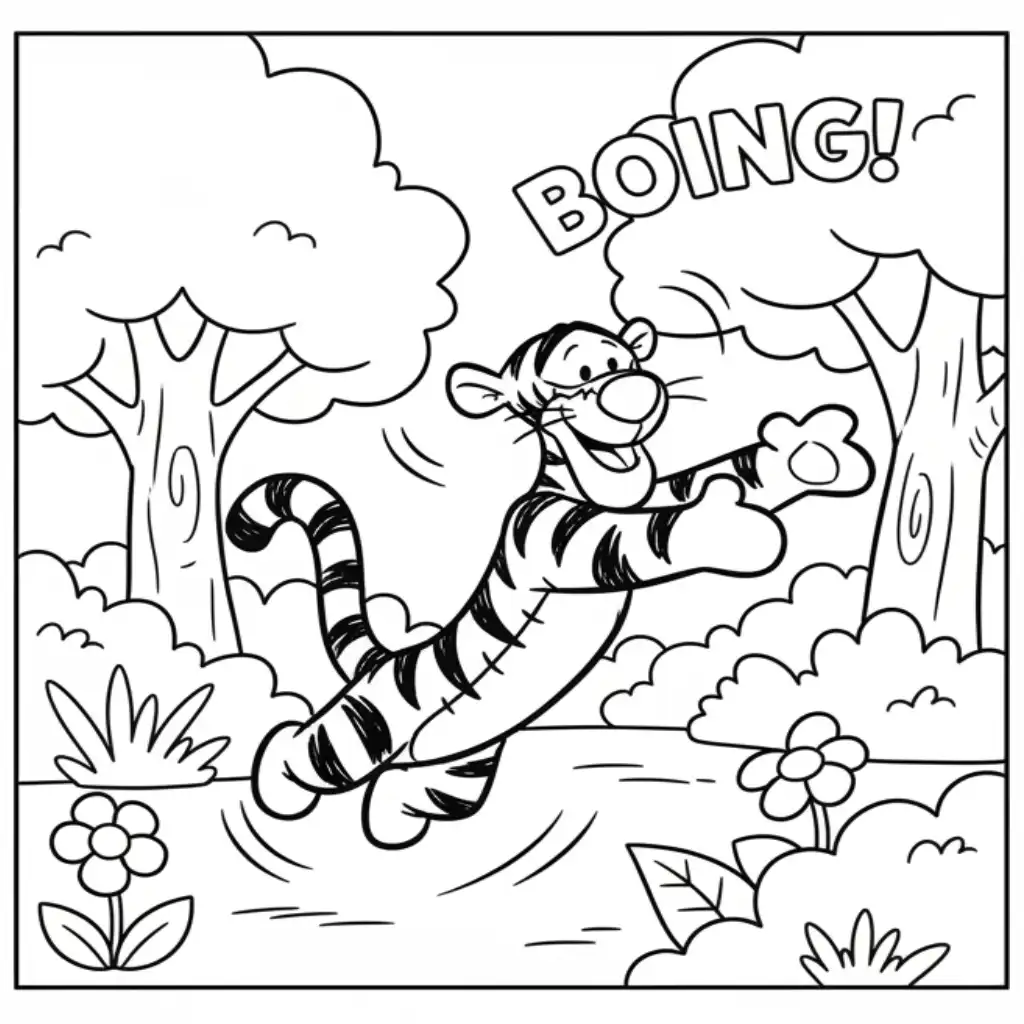 Winnie Pooh para colorear para niños para descargar