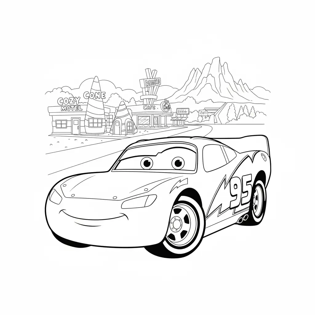 Cars para colorear para primaria