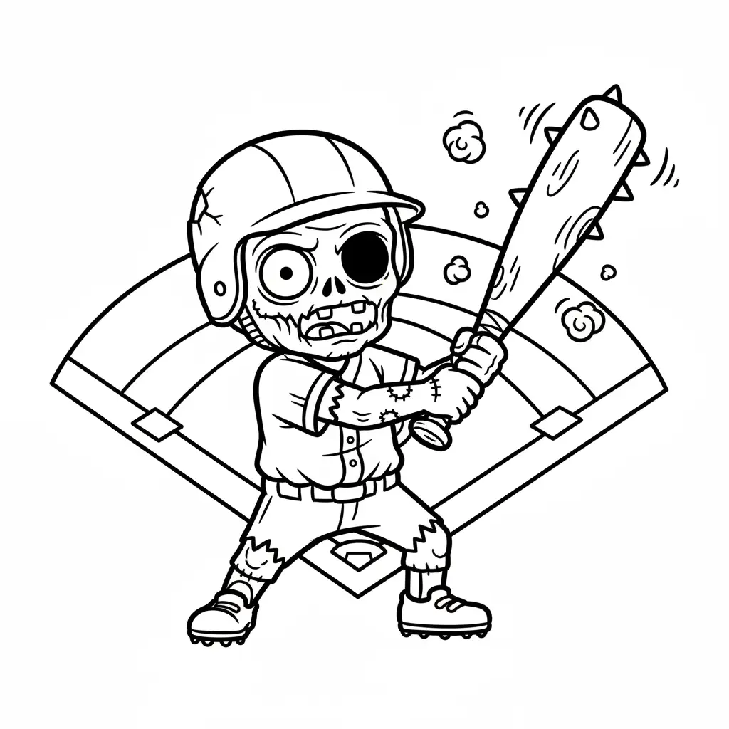 Zombies para colorear para imprimir gratis 1