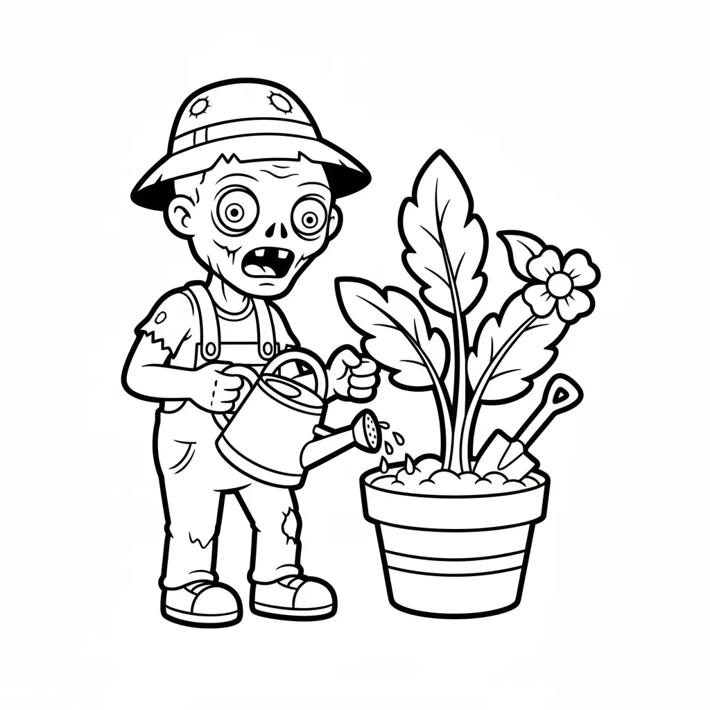 Zombies para colorear para imprimir para niño de 3 años