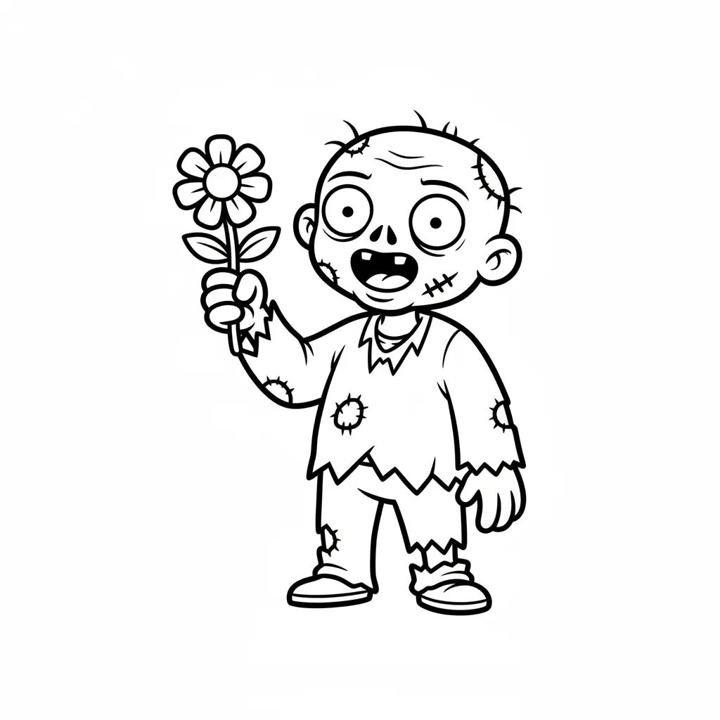 Zombies para colorear para imprimir gratis