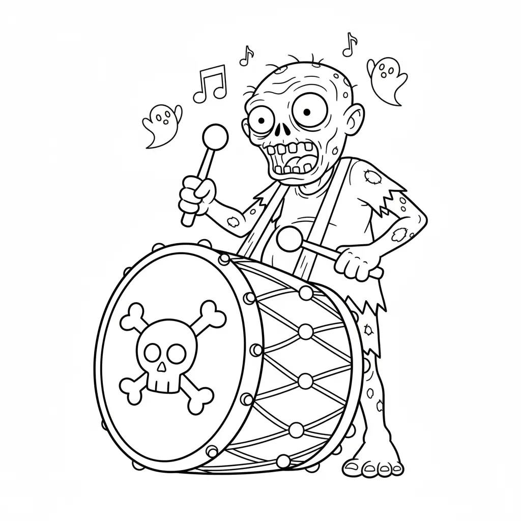 Zombies para colorear para niño de 7 años 1