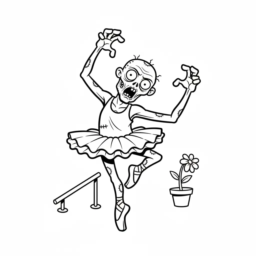 Zombies para colorear para niño para imprimir gratis