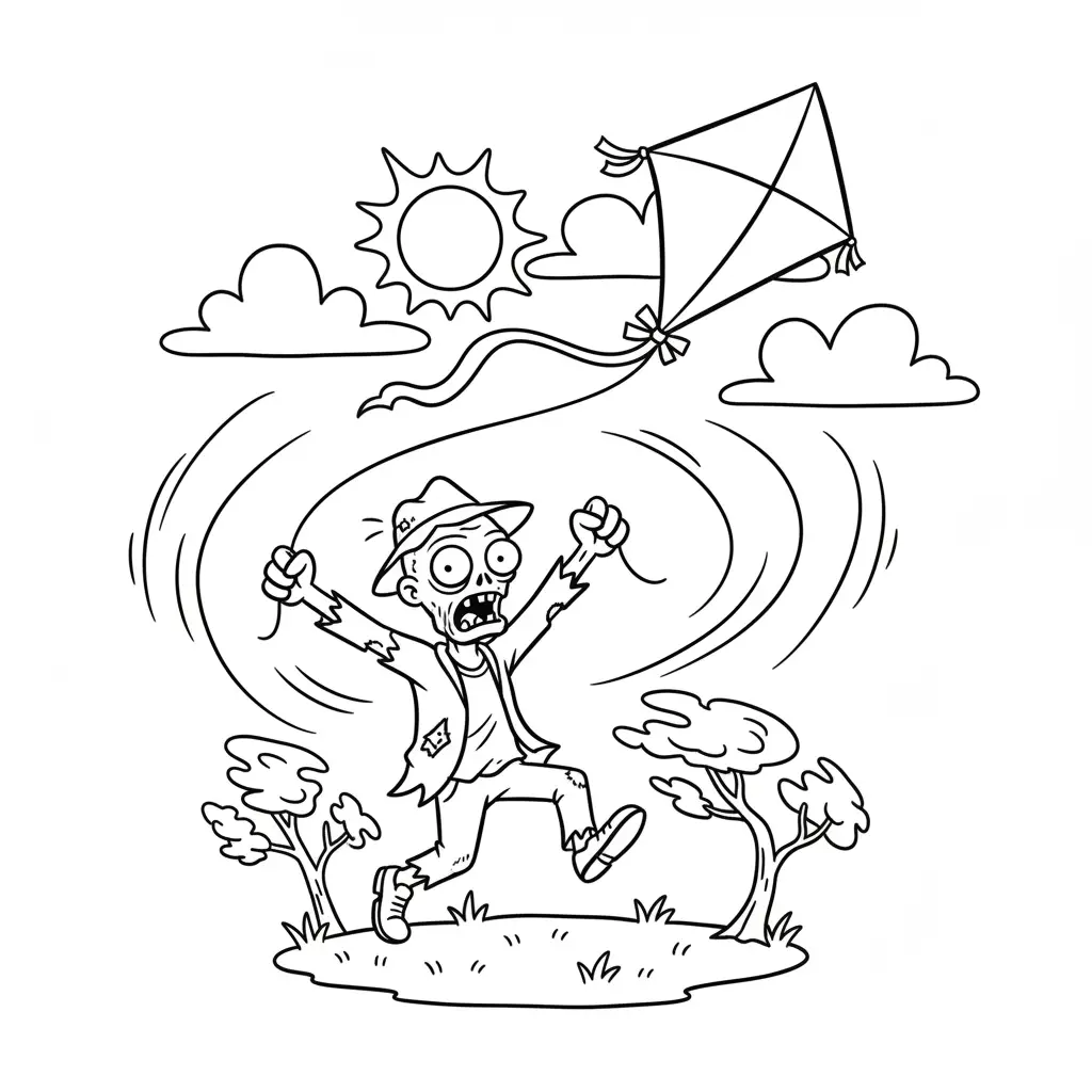 Zombies para colorear para imprimir para niño de 2 años