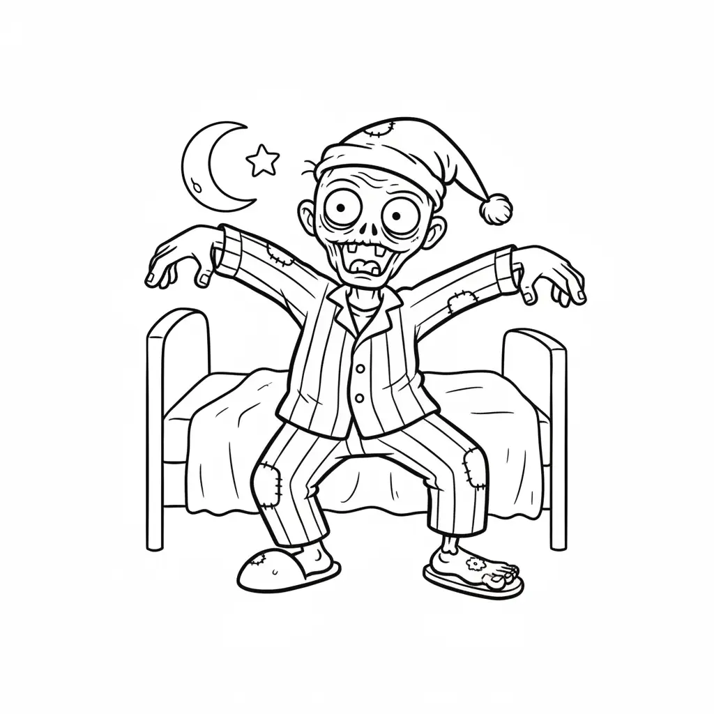 Zombies para colorear para niño para imprimir