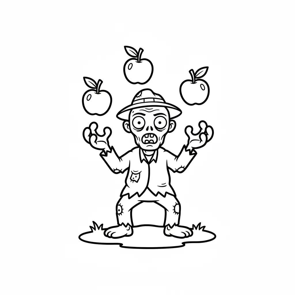 Zombies para colorear para niño de 8 años 1