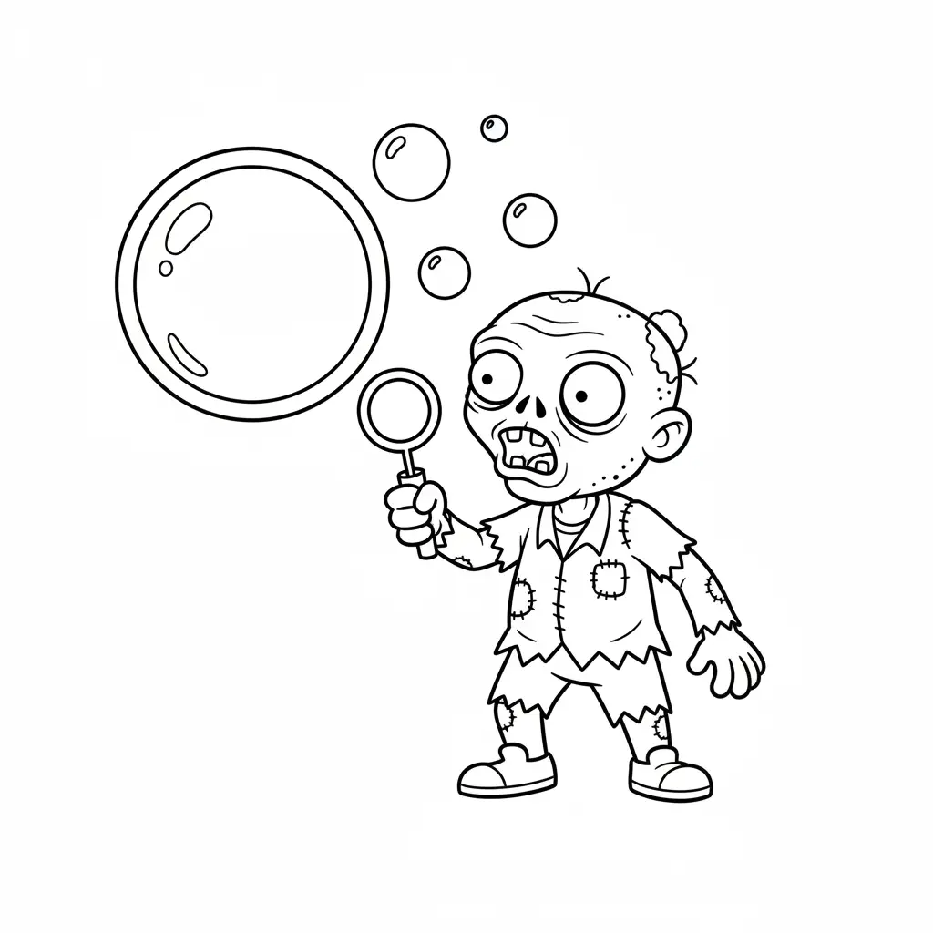 Zombies para colorear para niños para imprimir