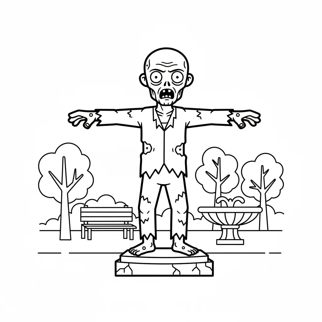 Zombies para colorear para niños para descargar