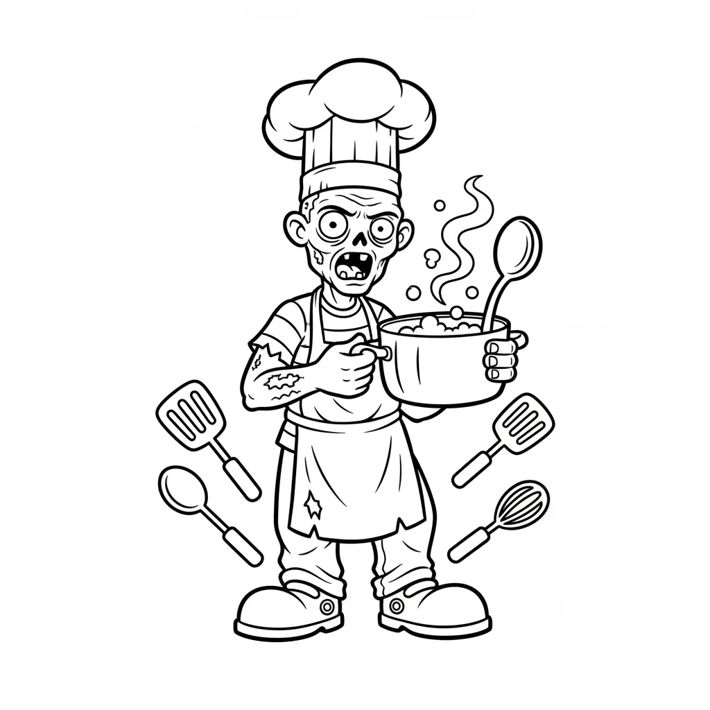 Zombies para colorear para descargar