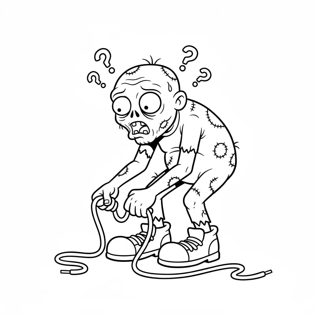 Zombies para colorear para primaria