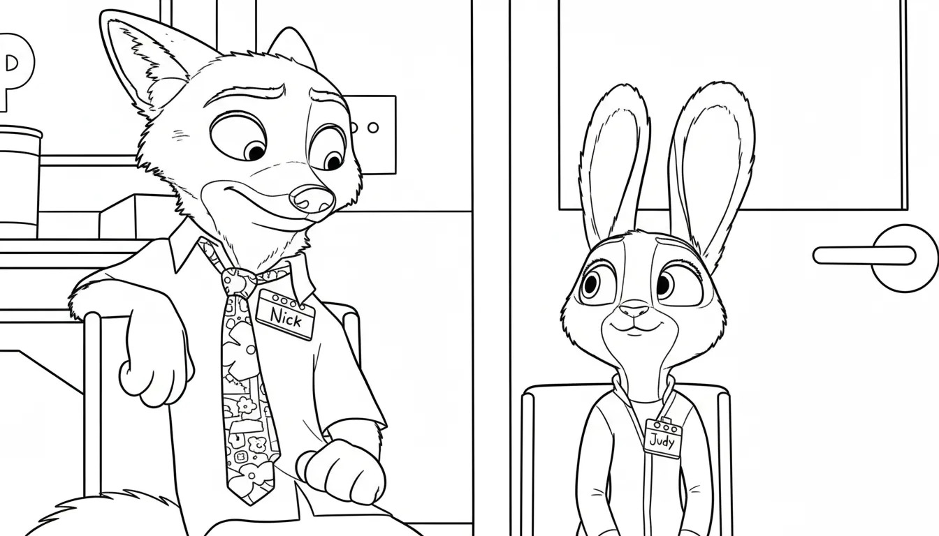 descargar Zootopia 2 para colorear gratis