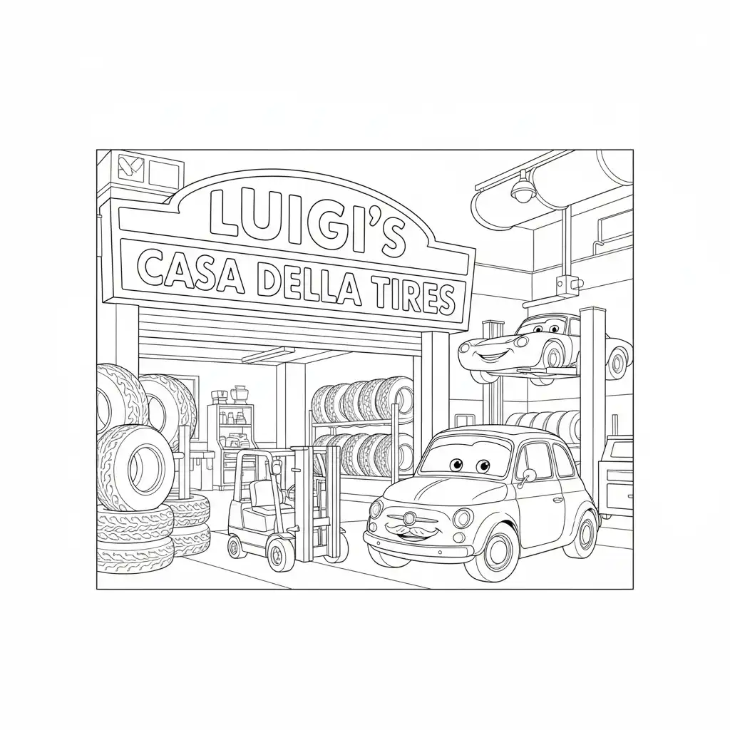 Cars para colorear para imprimir para niño de 8 años