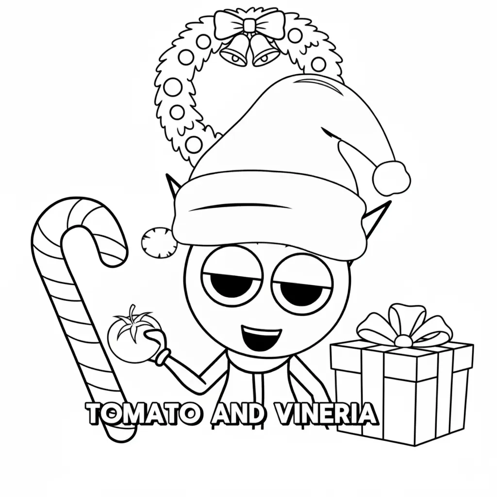 Sprunki de Navidad 15 para colorear para imprimir gratis