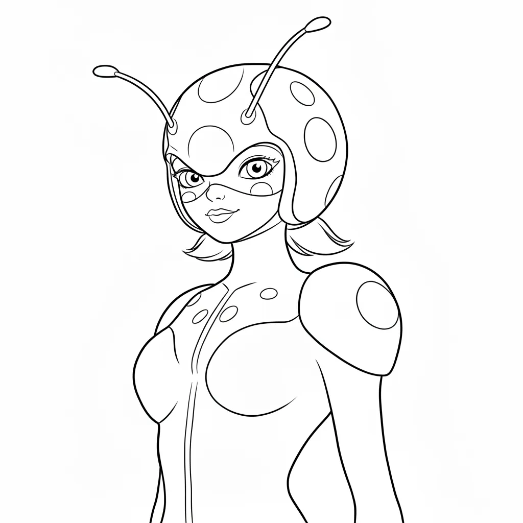 LadyBug 7 para colorear para niño gratis