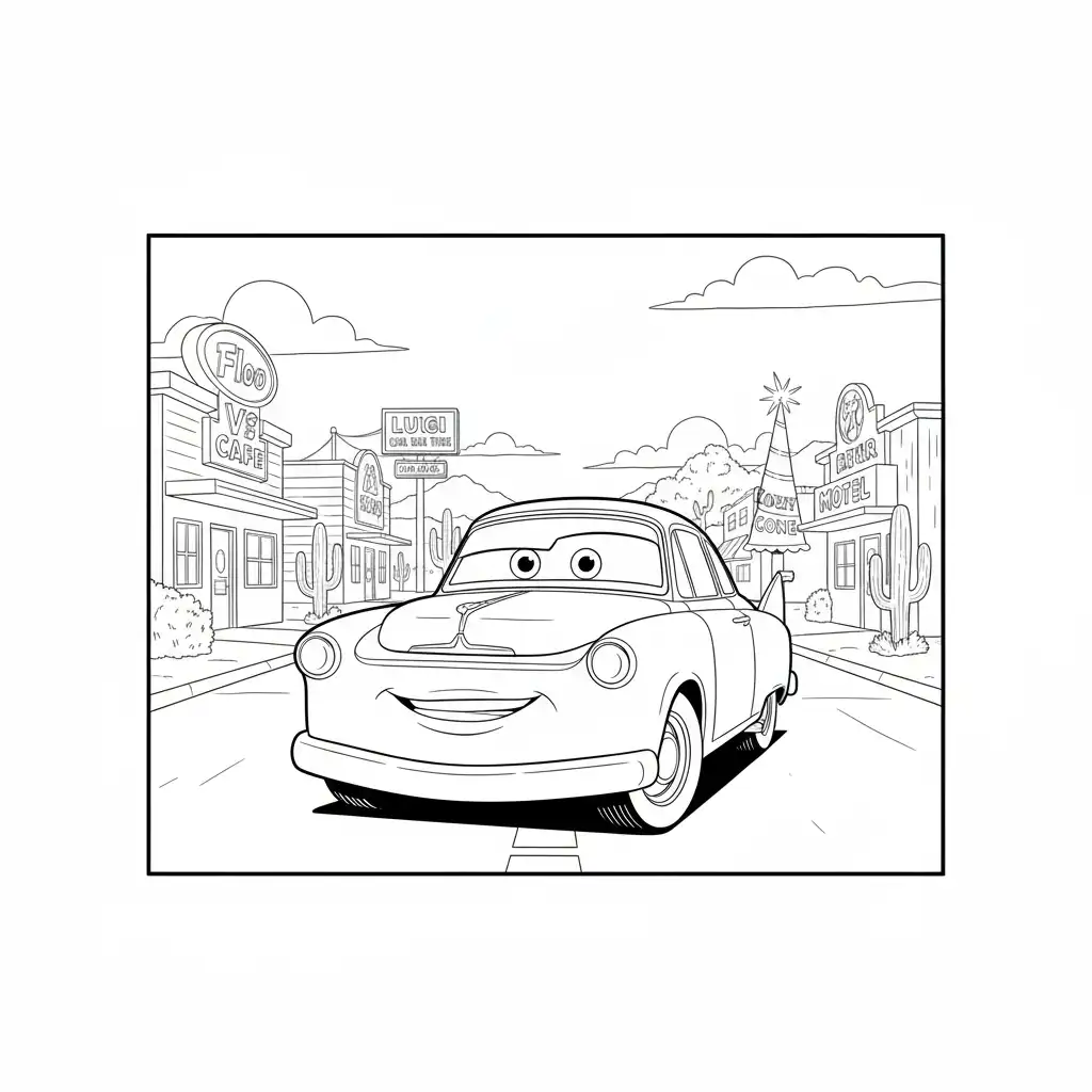 Cars para colorear en línea para niño