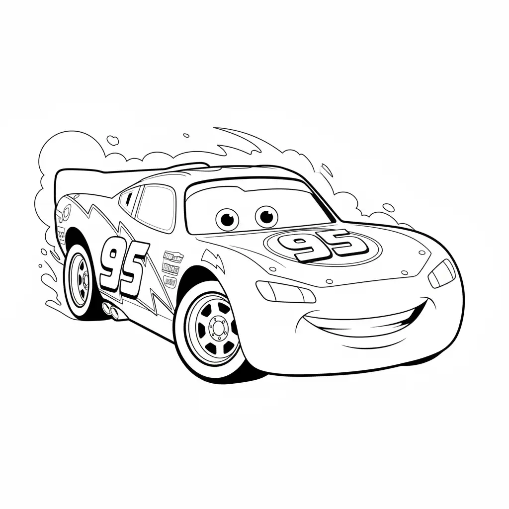 Cars para colorear para imprimir para niño de 4 años