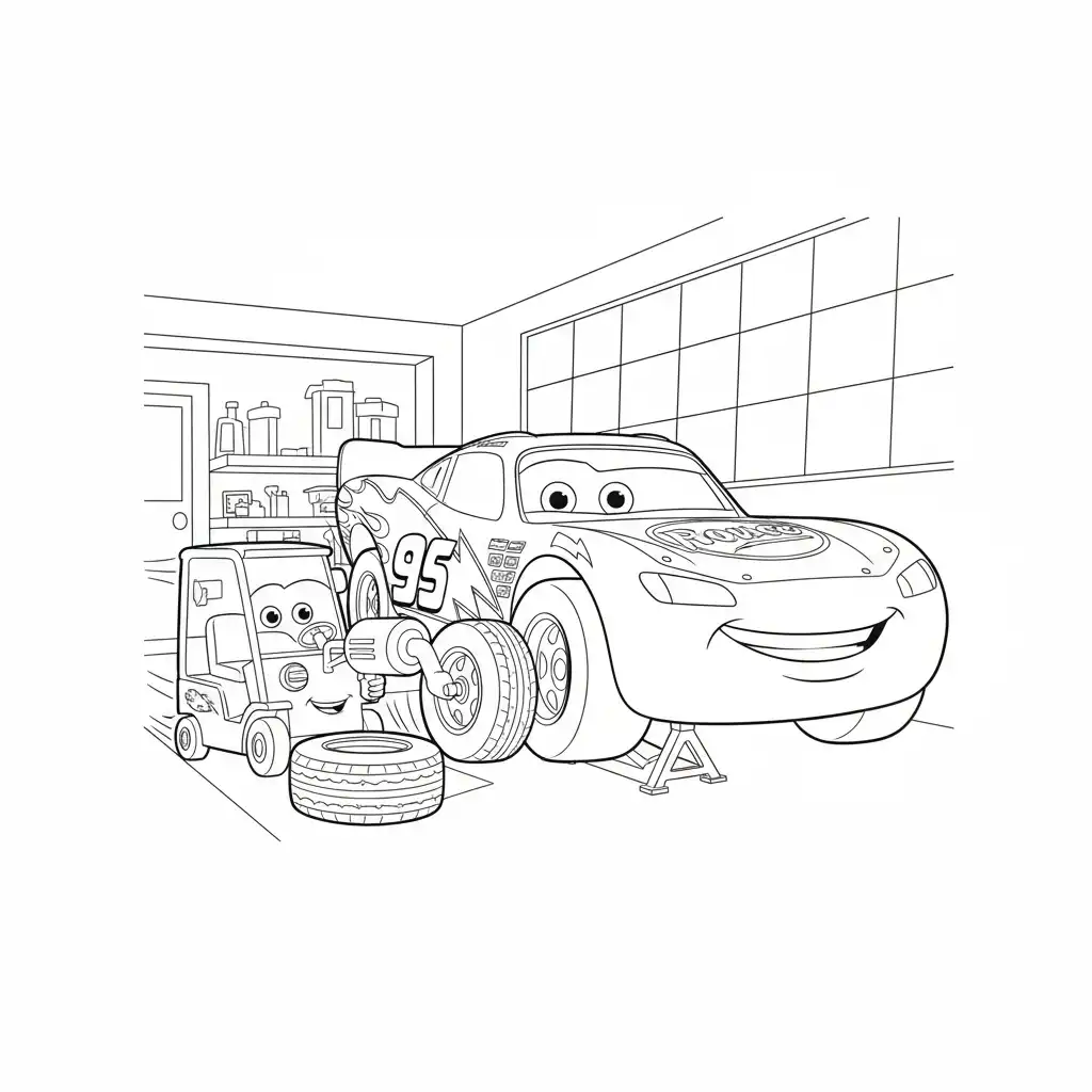 Cars para colorear gratis para niños