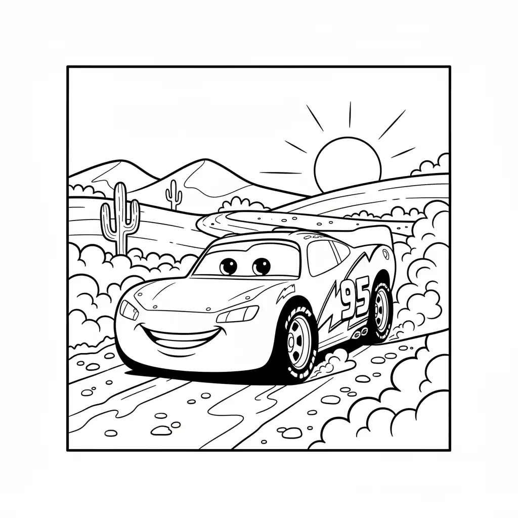 Cars para colorear para imprimir para niño de 6 años