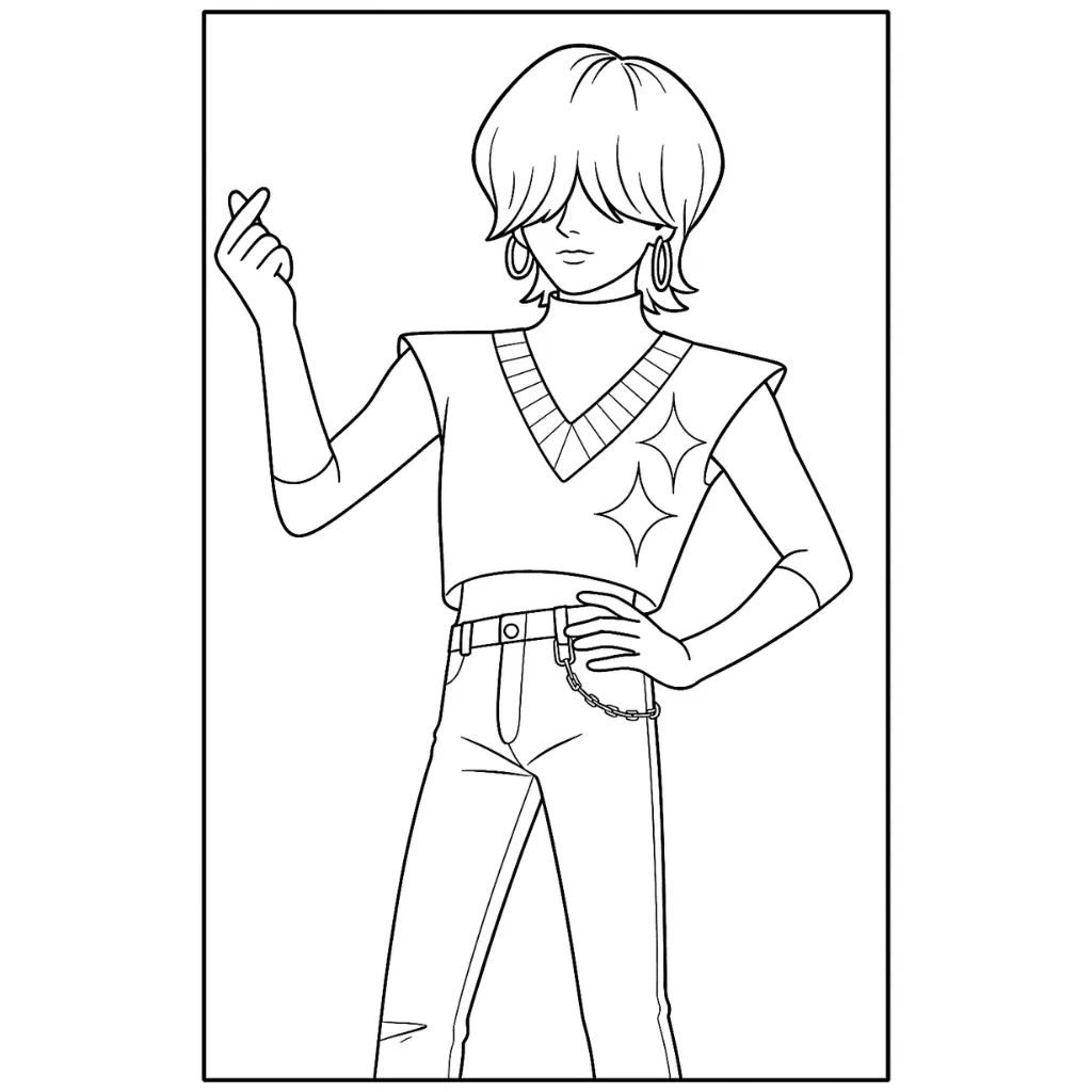 Saja Boys 7 para colorear para bebé para imprimir