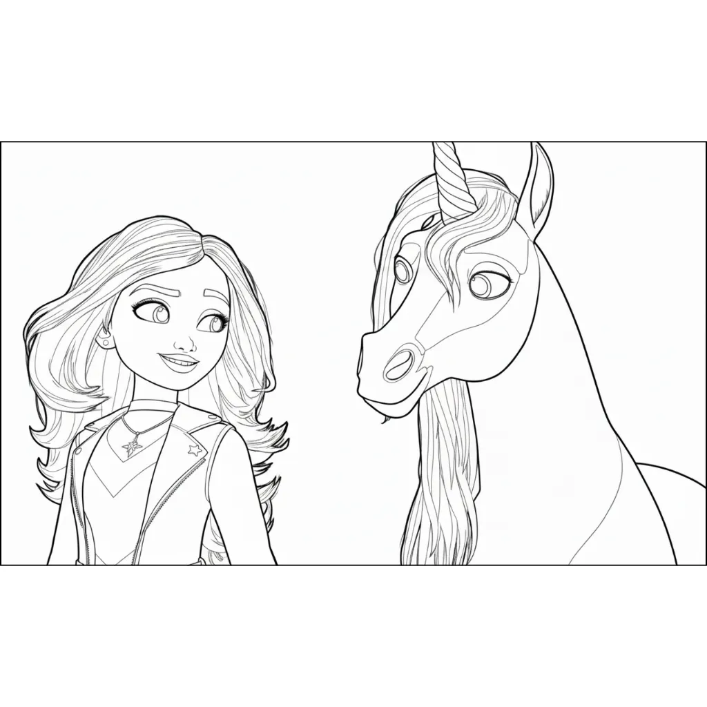 Academia Unicornio 1 para colorear para imprimir para niño de 4 años