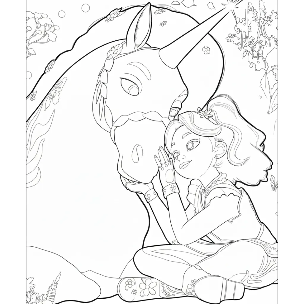 Academia Unicornio 2 para colorear gratis