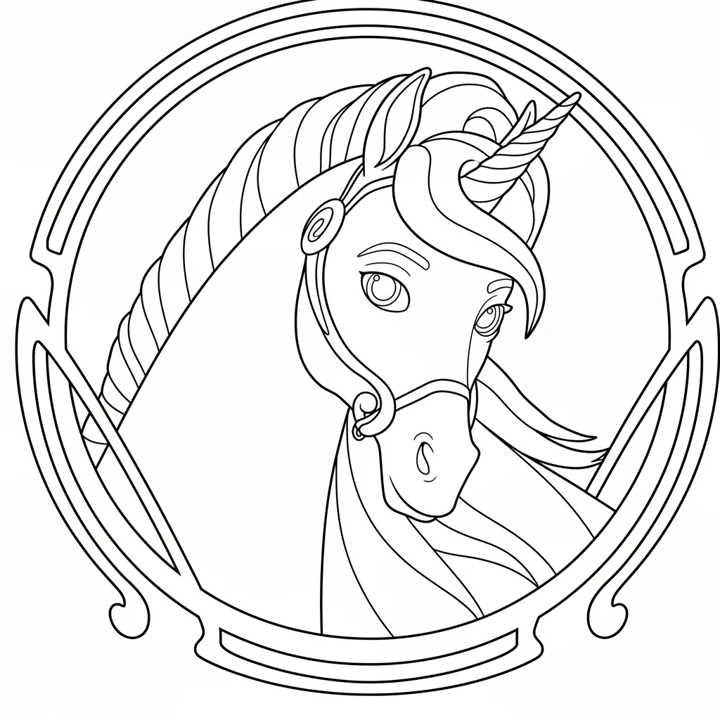 Academia Unicornio 4 para colorear para imprimir para niño de 7 años