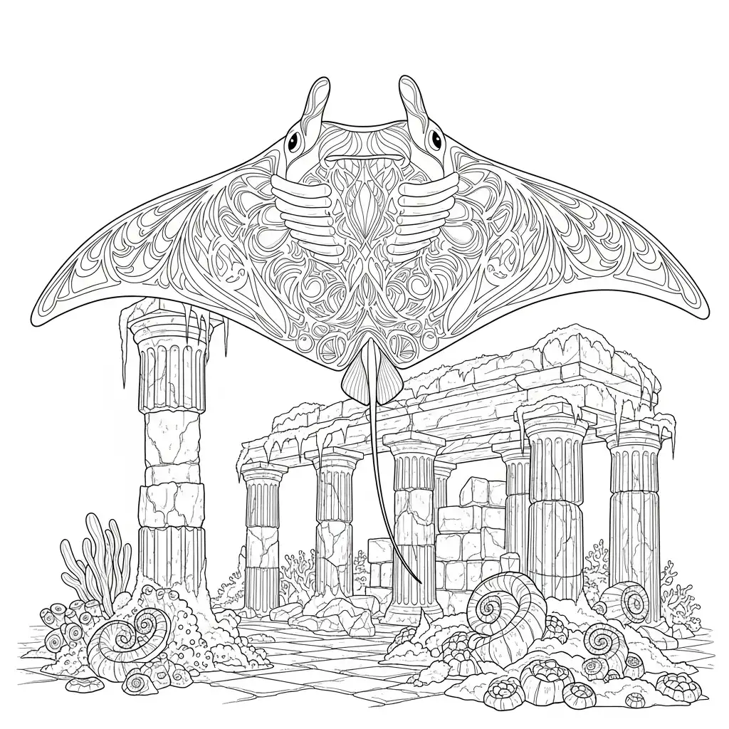 Animales Acuaticos para colorear para niños para imprimir gratis