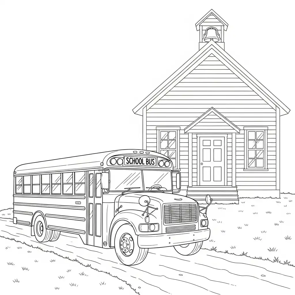 Autobus para colorear para imprimir para niño de 2 años