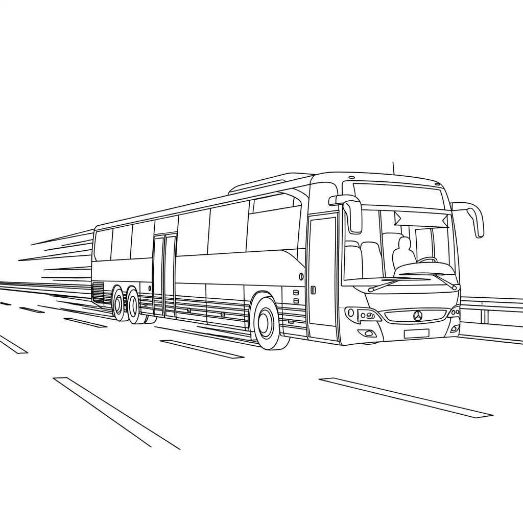 Autobus para dibujar e imprimir