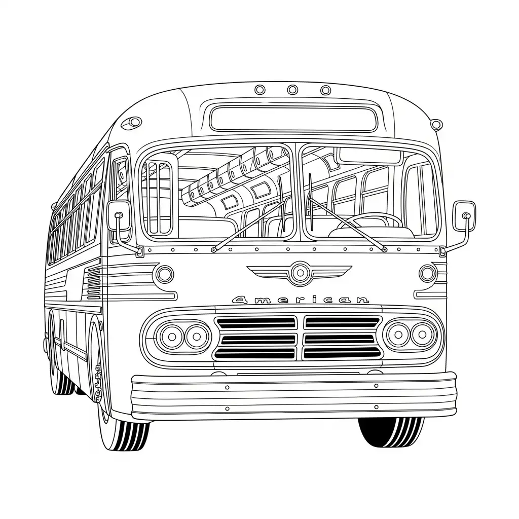 Autobus para colorear para imprimir pdf