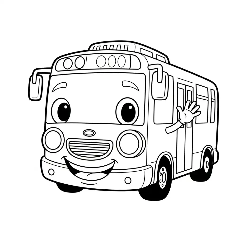 Autobus para colorear y dibujos