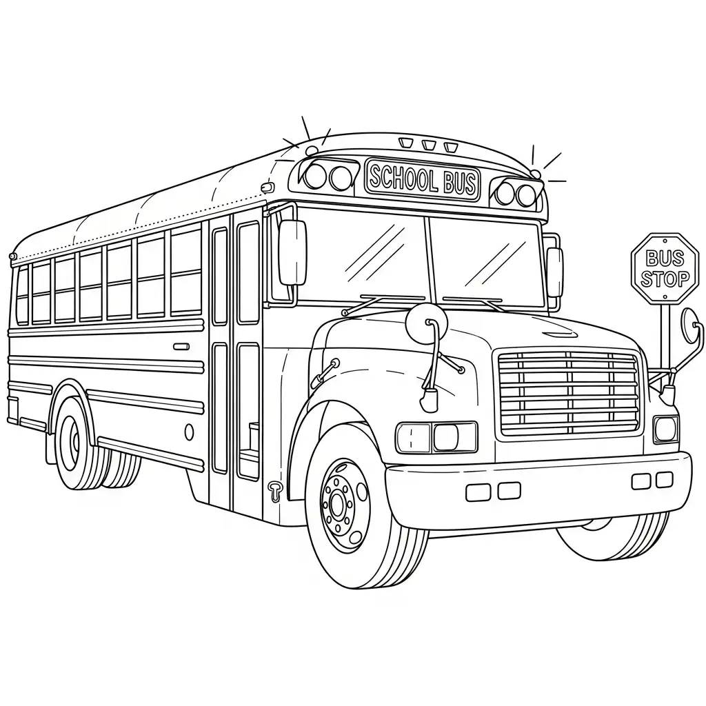 Autobus para colorear para bebé para imprimir