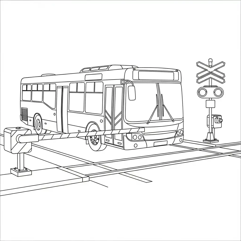 Autobus para colorear para imprimir para niño de 7 años