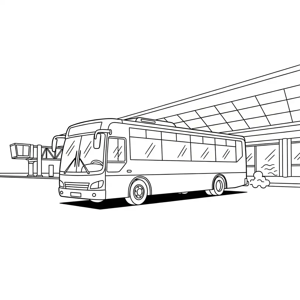 Autobus para colorear para imprimir