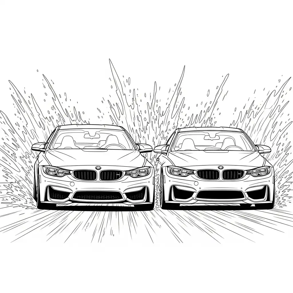 imprimir BMW para colorear 2