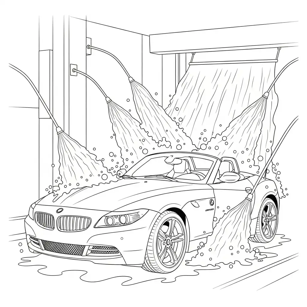 imagen para colorear BMW niño 1