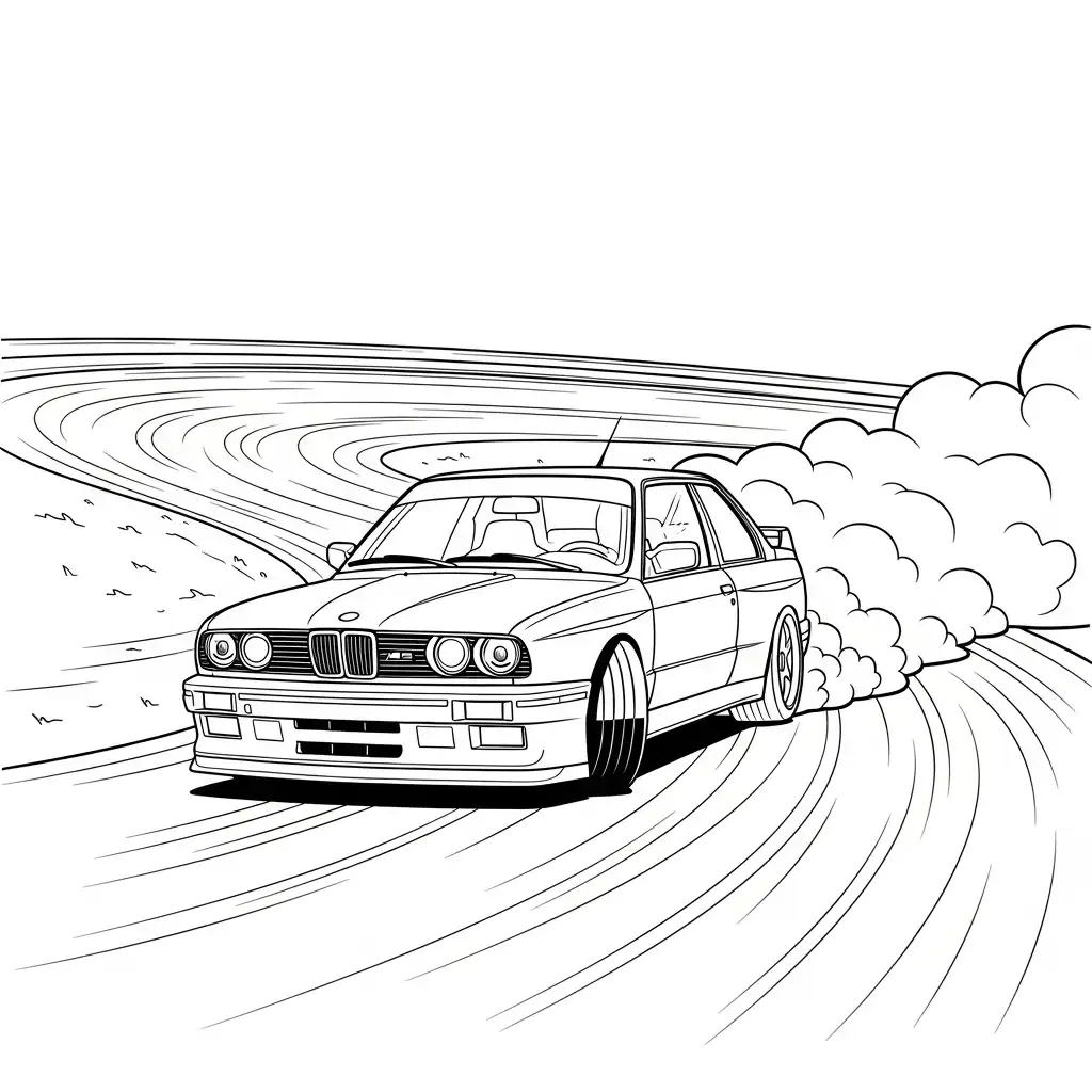 BMW para colorear para imprimir para niño de 12 años