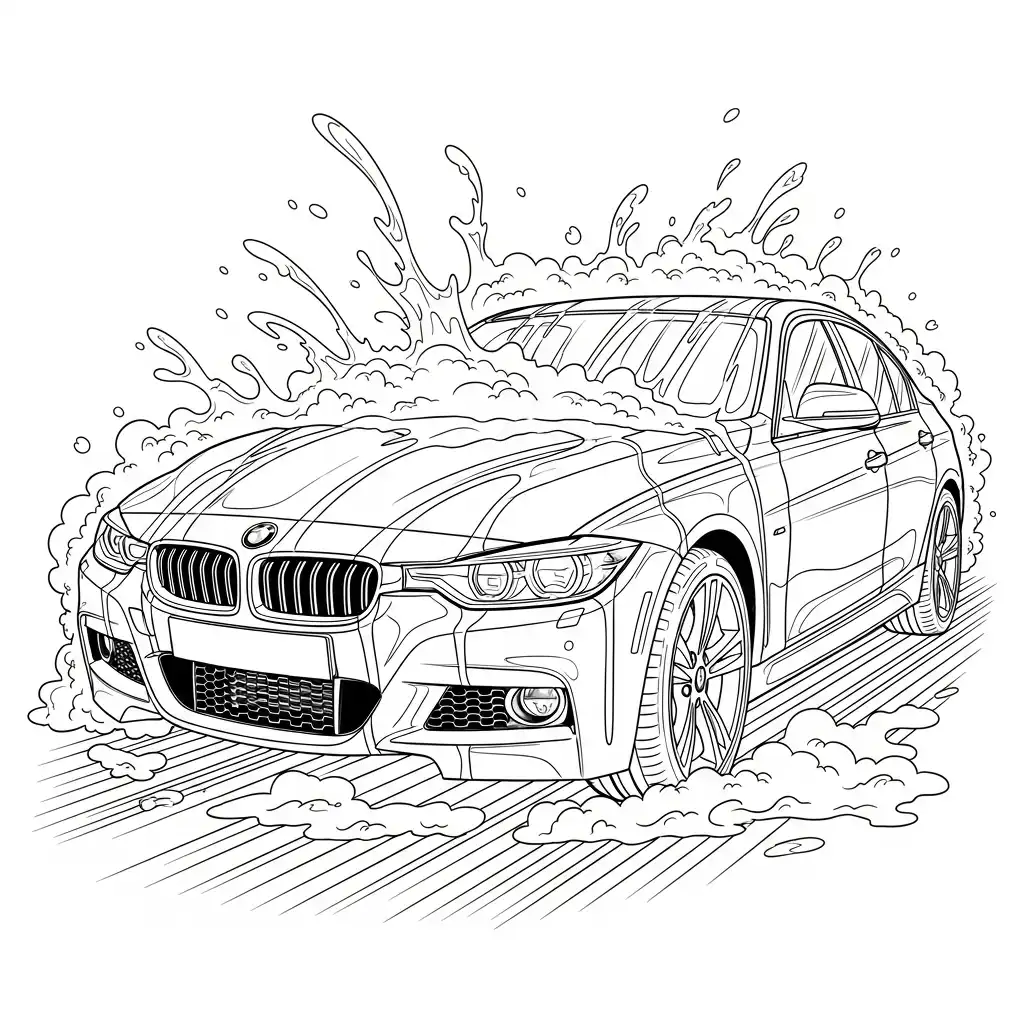 BMW para colorear gratis 1