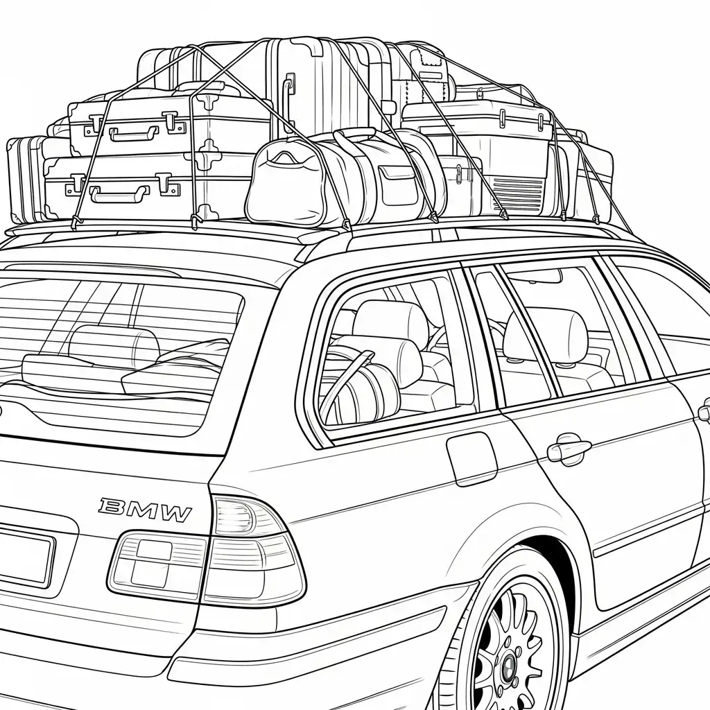 imagen para colorear BMW niño