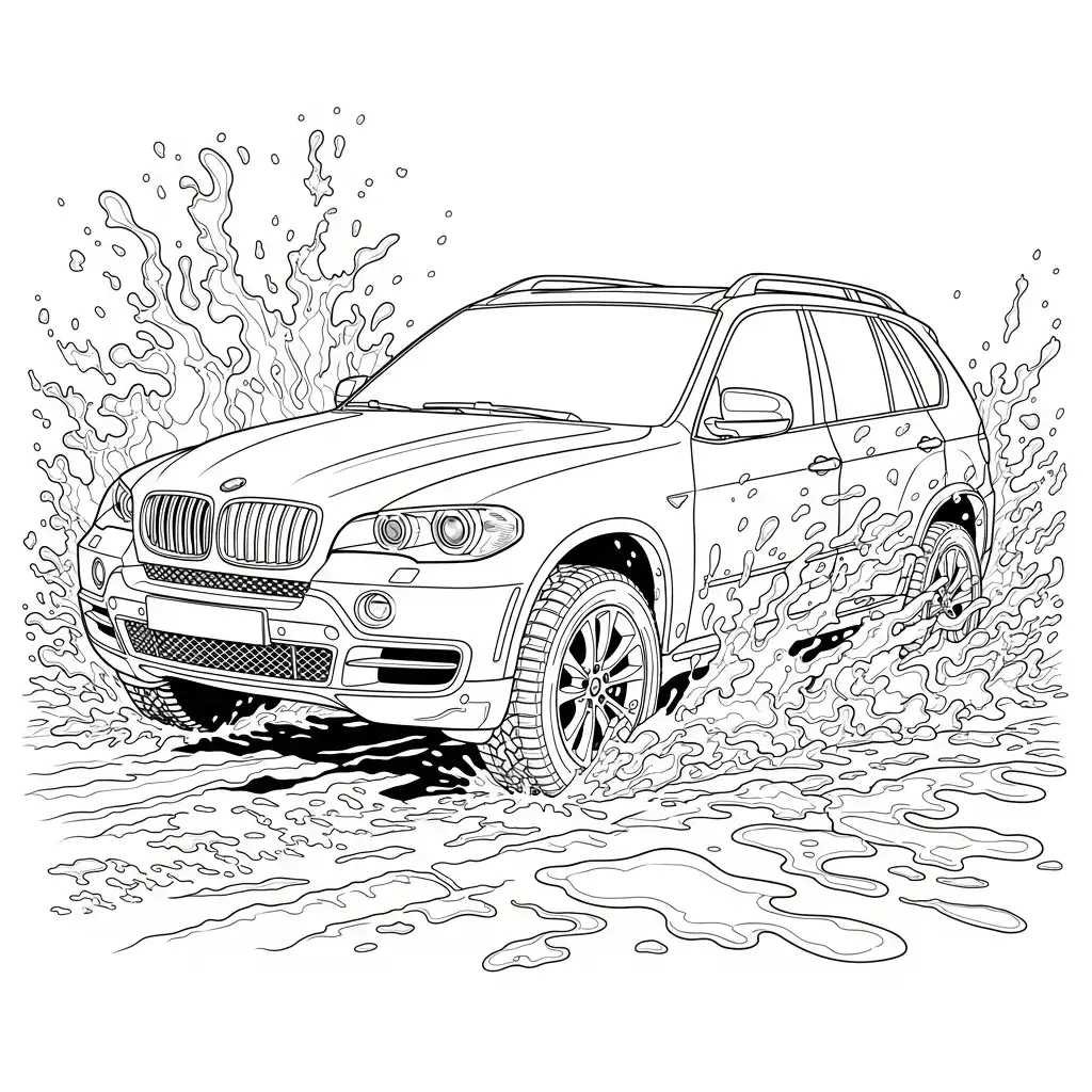 BMW de niño para colorear para imprimir