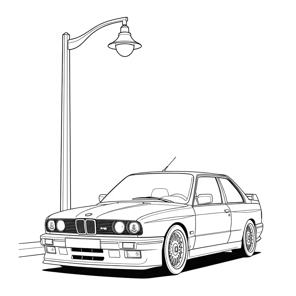 BMW para colorear para niño de 7 años