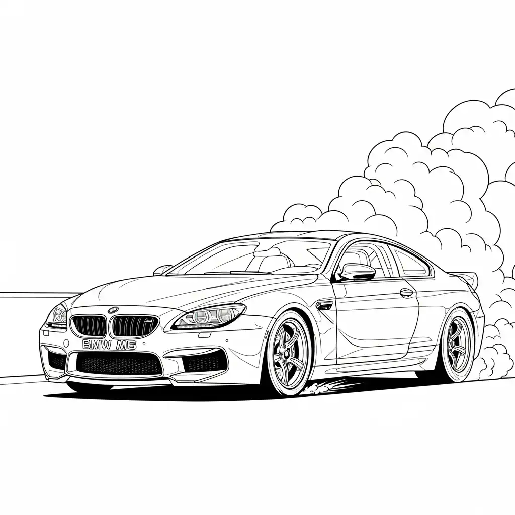 imprimir BMW para colorear 3