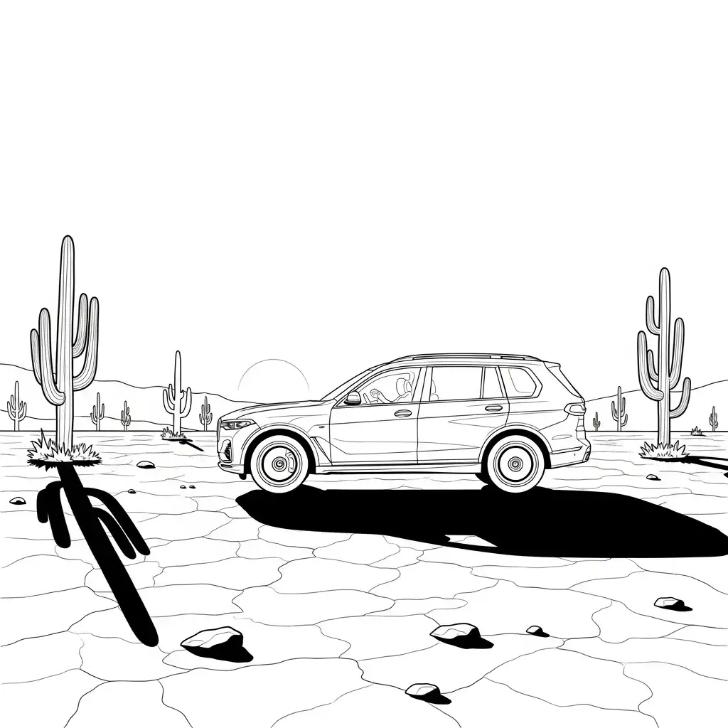 BMW para colorear para niño de 3 años