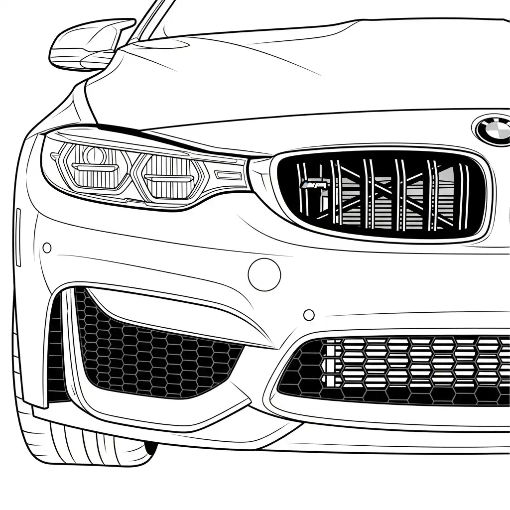 BMW para colorear para imprimir pdf 1