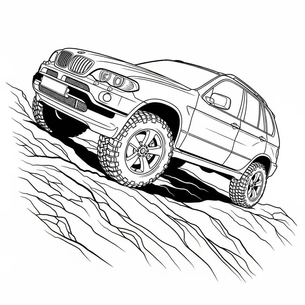 BMW para colorear para imprimir para niño de 9 años